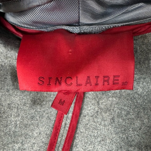 Sinclaire 10 Size Medium Gray Wool Blend Ruffle Coat Jacket Winter Festival - Picture 11 of 11